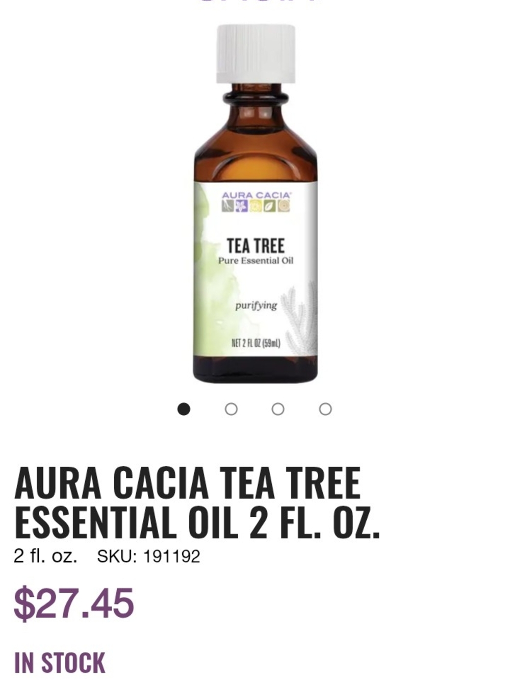 Tea Tree Pure Essential Oil - 2 fl. oz. - Clear/Amber Bottle